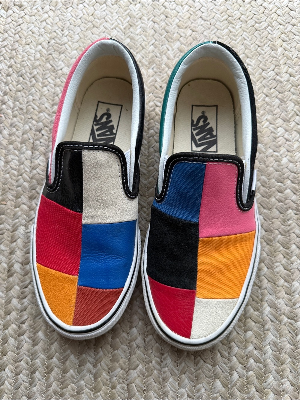 Vans Rare Colorful Patchwork Slip-On Sneakers
